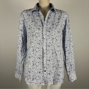 English laundry Men's Blue Floral Shirt M